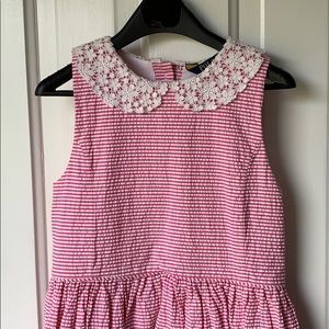 Girls Ralph Lauren Pink Seersucker Dress